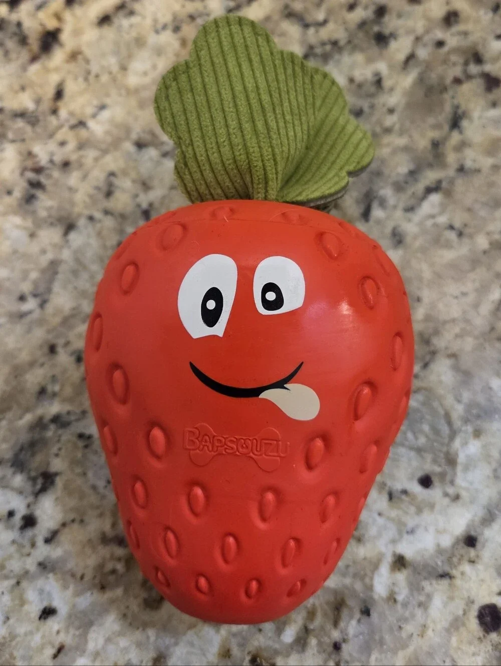 Bapsouzu Durable Natural Rubber Pet Chew Toy Strawberry For Small To Medium Dogs
